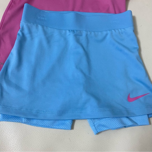 Nike skort (skirt with shorts) cute pink blue set 6249 - Picture 6 of 7